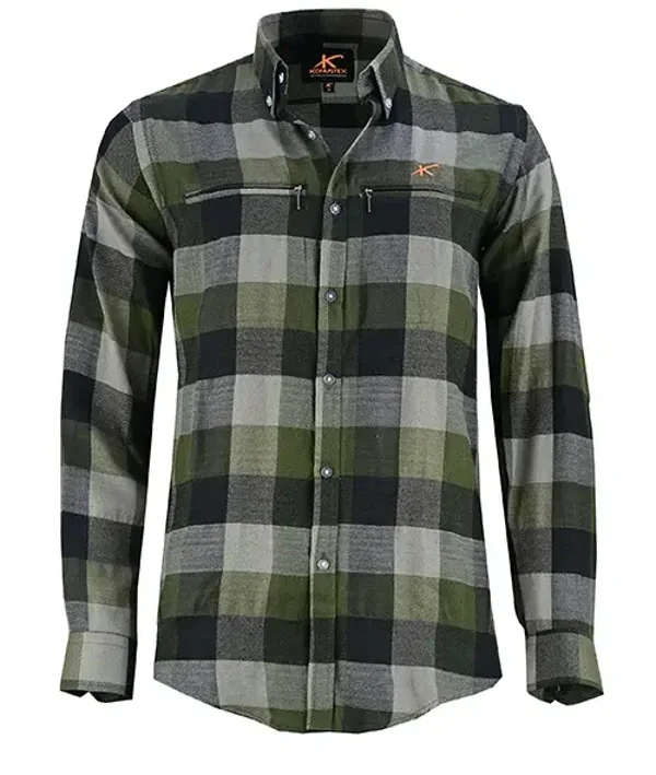 PATRON SHIRT GRN SQUARES CAMICIA