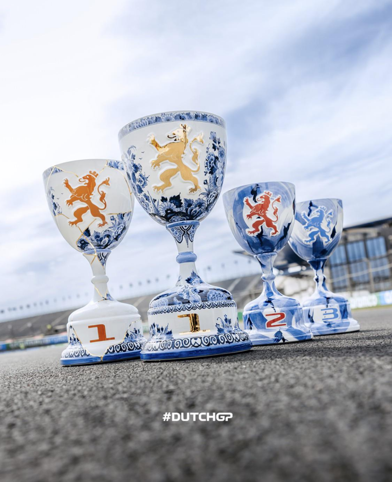 delfts blauw design on the Dutch GP Trophies