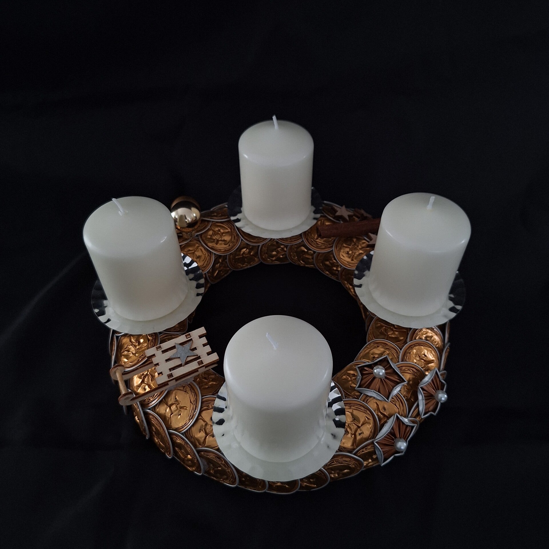 Adventskranz goldig