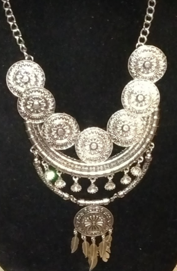 MzSucc3zz Ladies Bohemian Coin Gypsy Ethnic Statement Bib Necklace