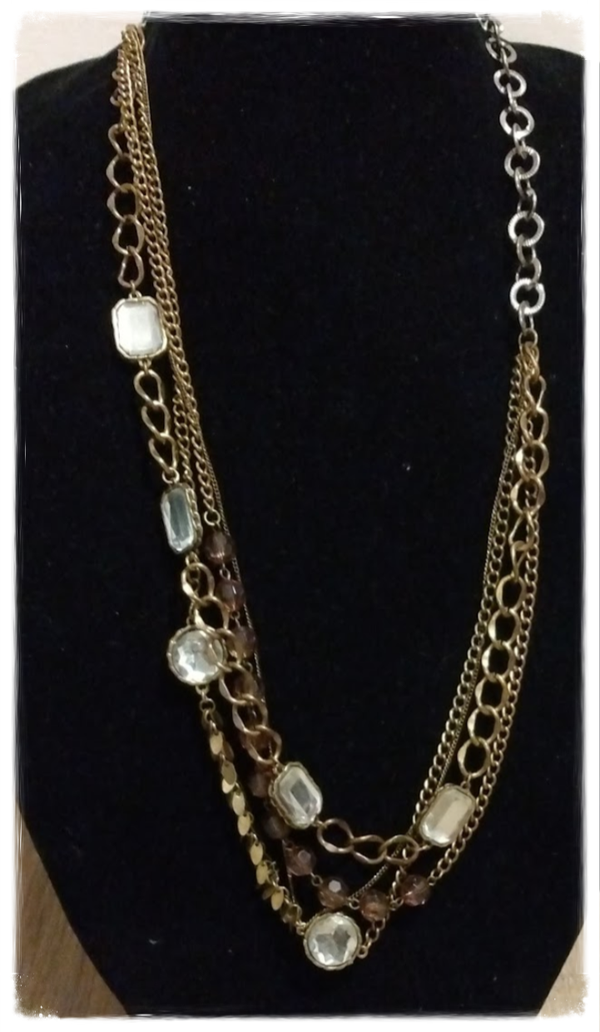 MzSucc3zz Vintage Multi-Layers Chain w/ Beads Decor Drop Charms Necklace