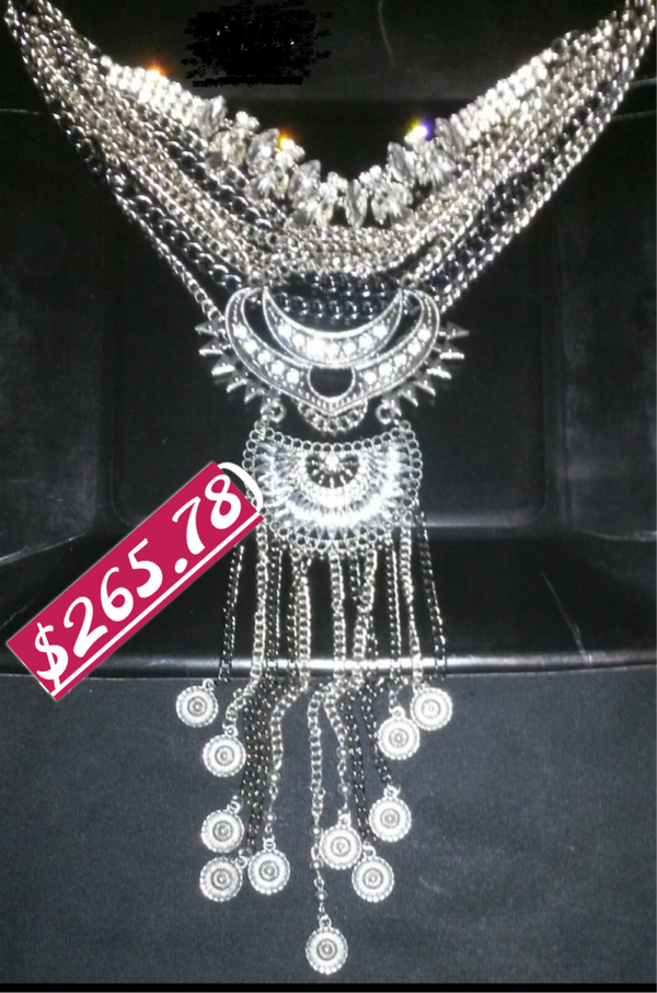 MzSucc3zz Women's Boho Gypsy Vintage Coins Statement Necklace