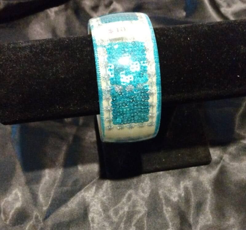 Jumbo  Blue Decorative Bangle 
