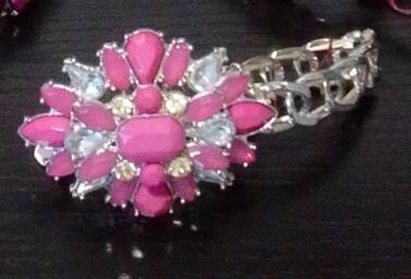 MzSucc3zz Sunflower Marquise Gemstone Statement Bracelet – Silver / Gold Floral Jewelry