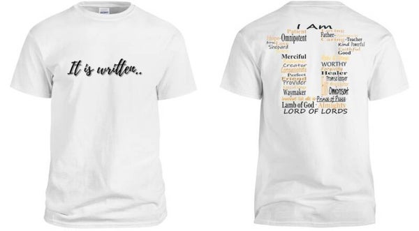 IT IS WRITTEN cross design (white)