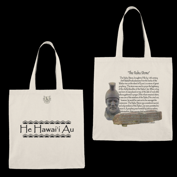 Naha Stone Story Large Canvas Bag (15" x 17")