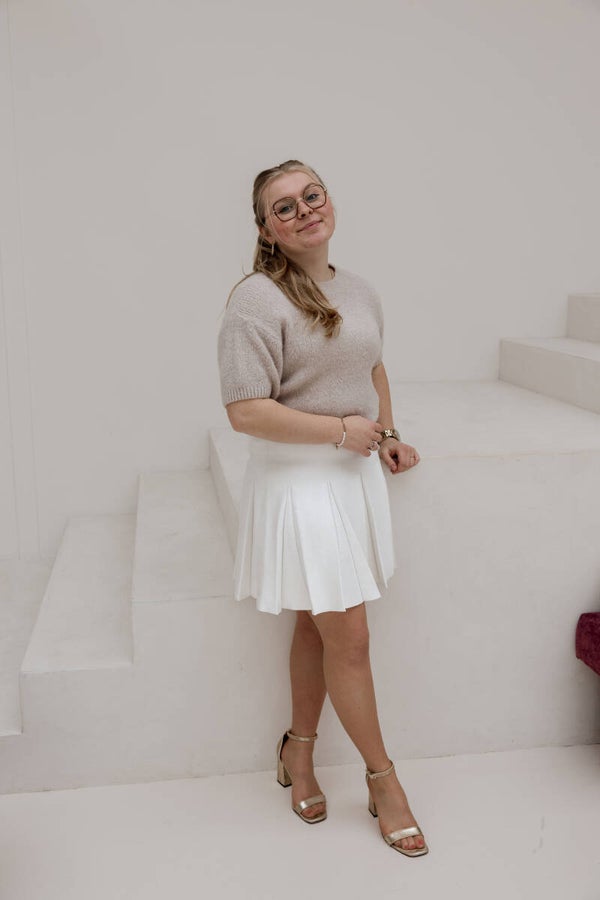 wollen top // beige
