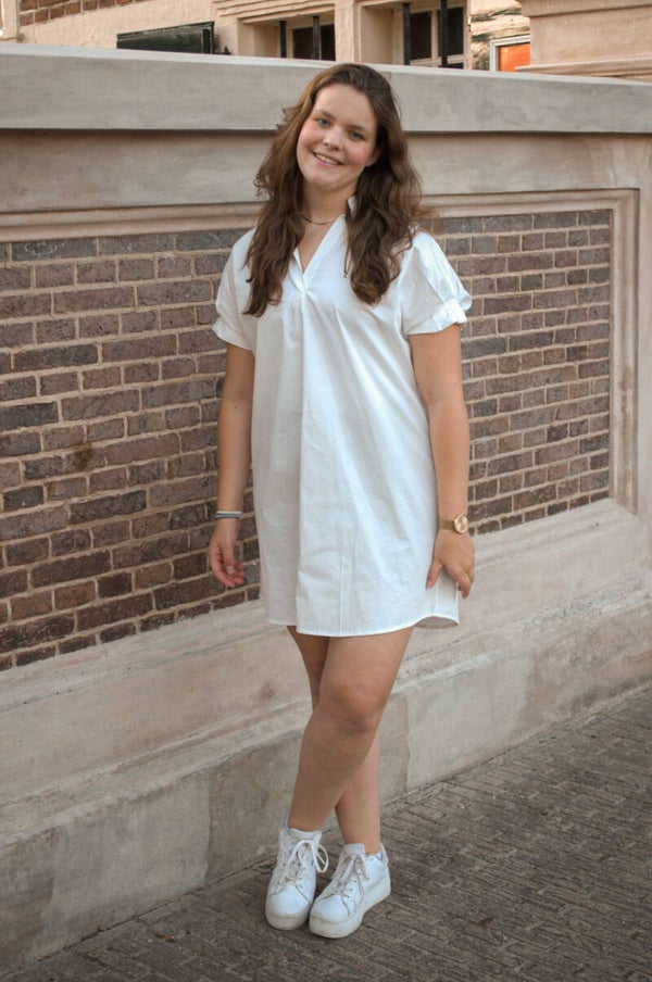 Azzuro blouse jurk wit