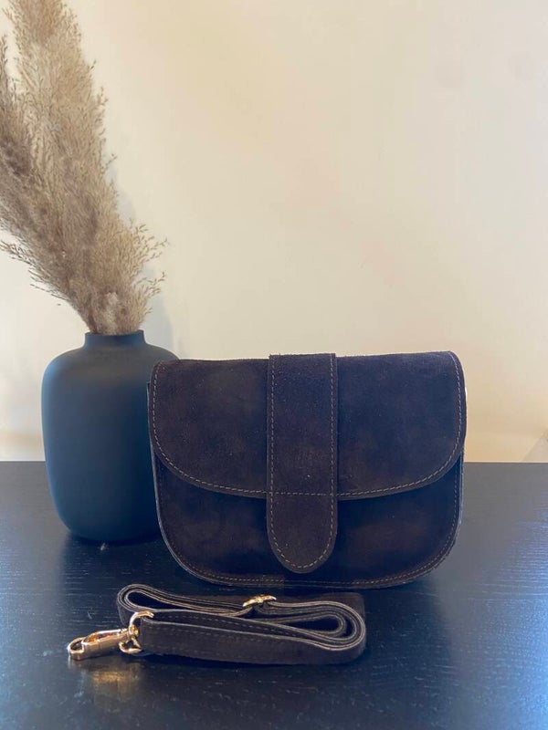 Suède tas bruin