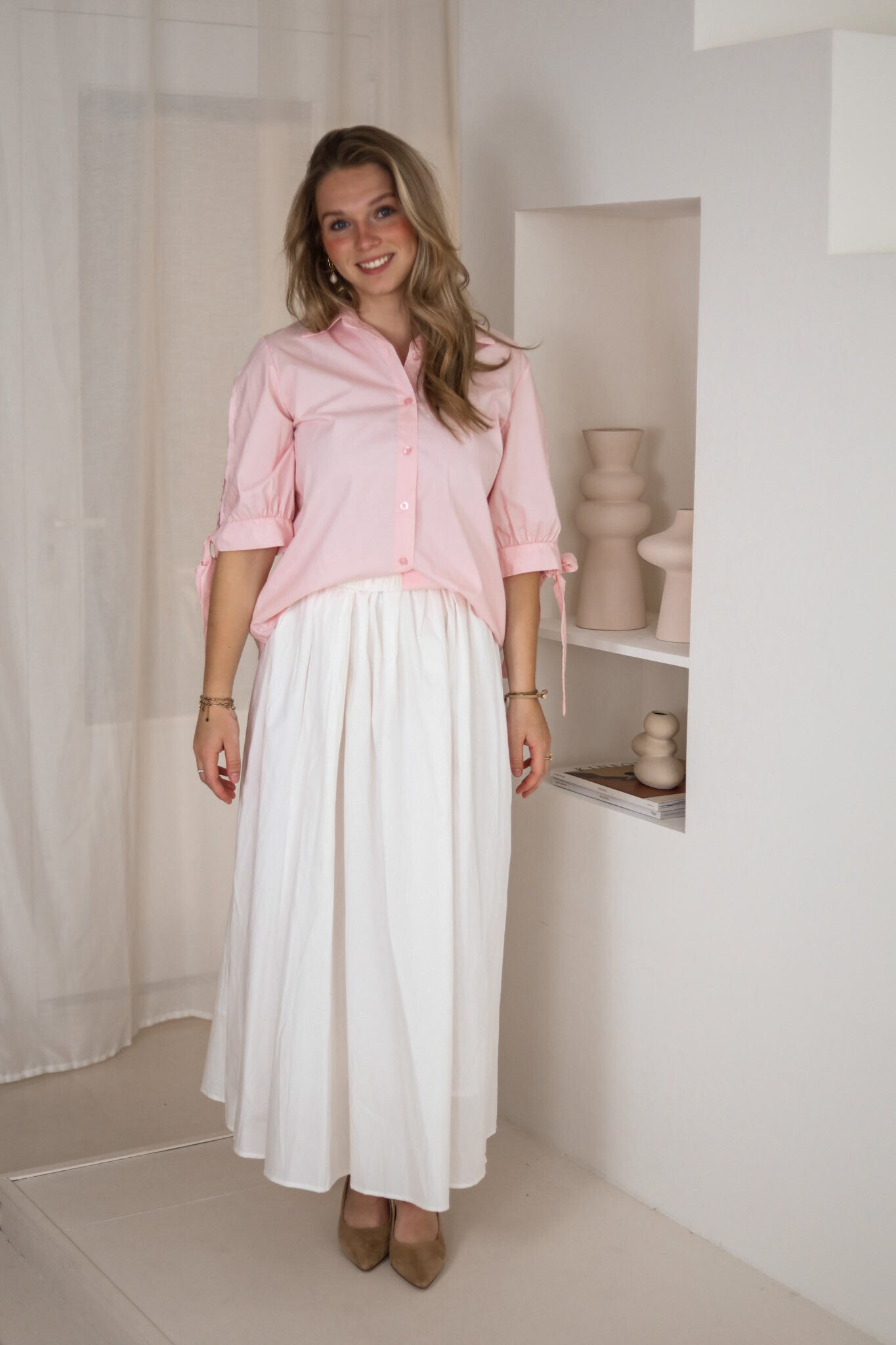 Katoenen rok // wit