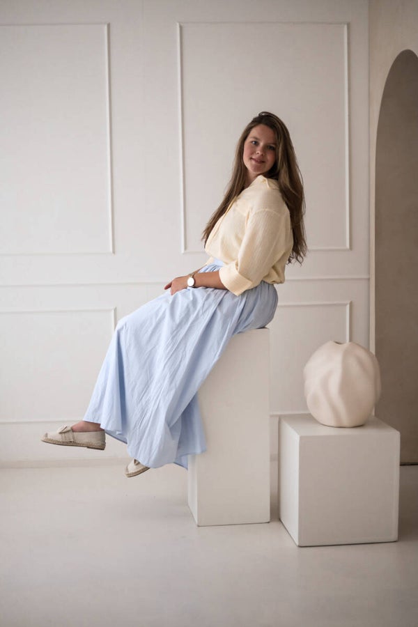 Katoenen rok // blauw