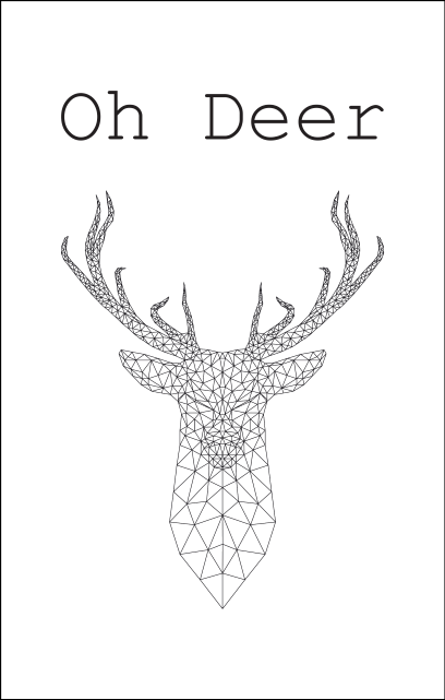 Tekstplaat Kerst - Oh Deer