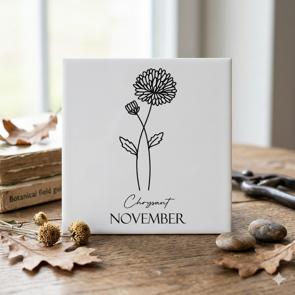 Tegeltje Geboortebloem November