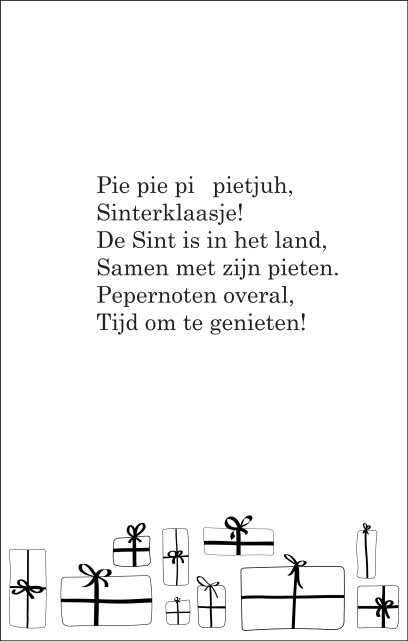Tekstplaat Sint - Pietjuh