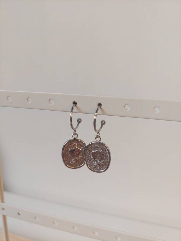 Oorbellen RVS zilverkleurig