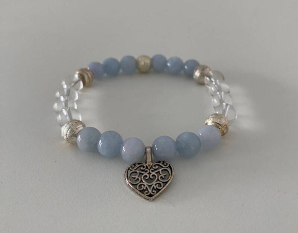 Aquamarijn Bergkristal Armband