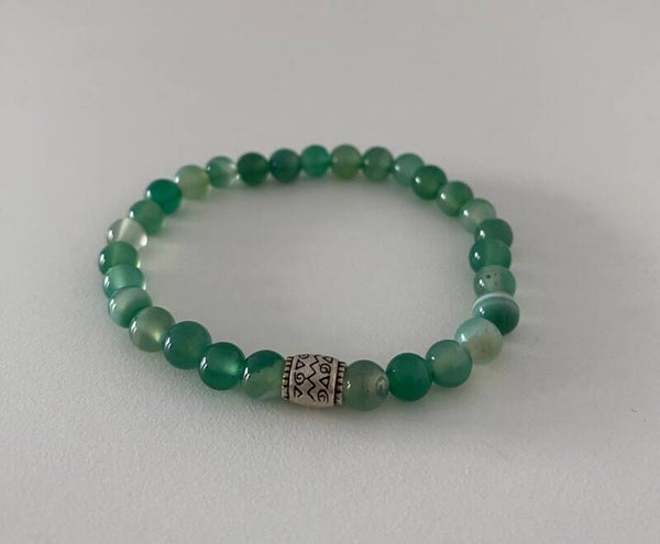 Green Lace Agath Armband