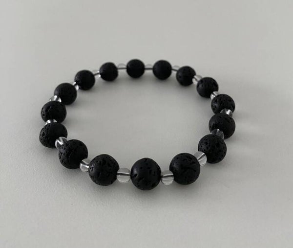 Lavasteen Bergkristal Armband