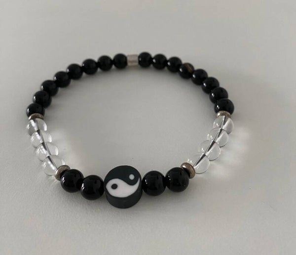 Zwarte Toermalijn Bergkristal Armband