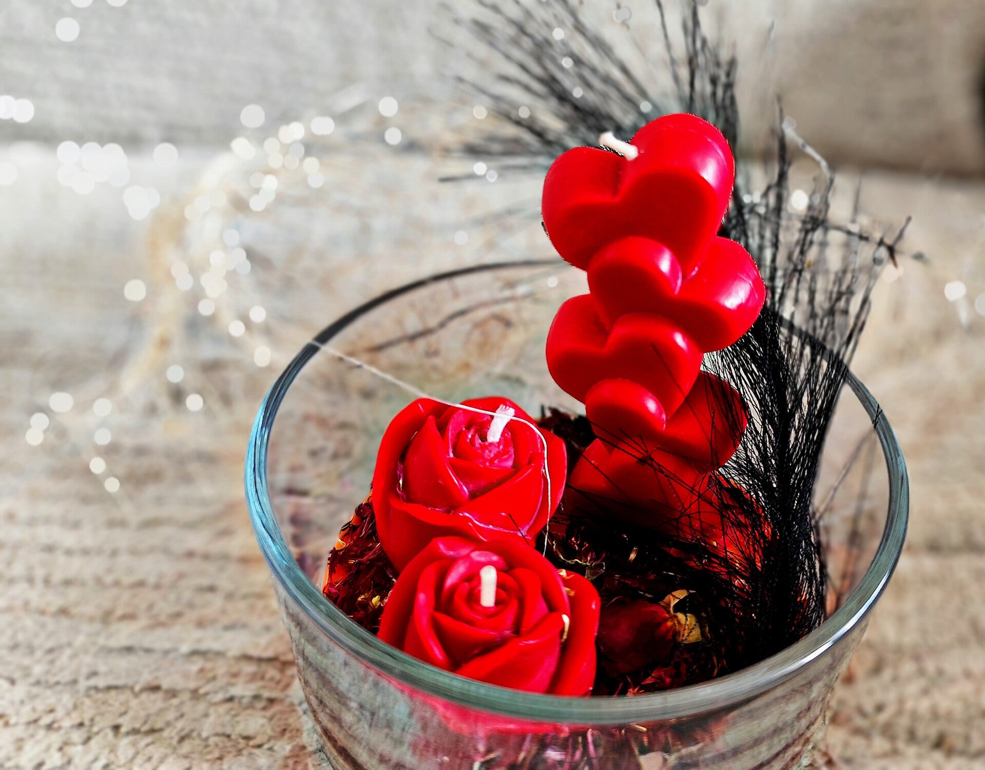 Walentynkowy zestaw świec