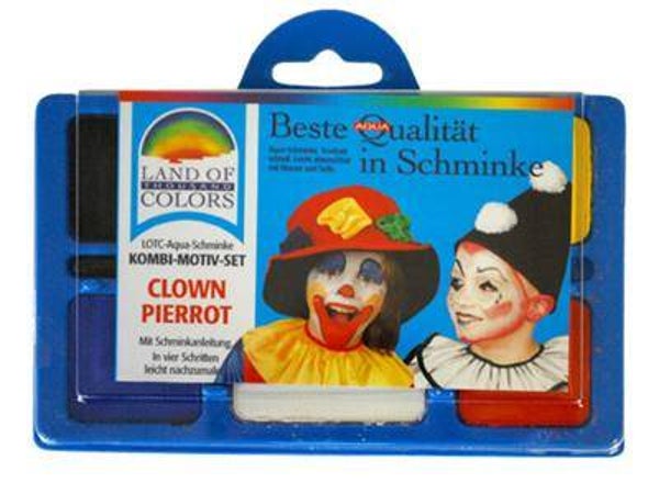 Set de maquillage clown et pierrot