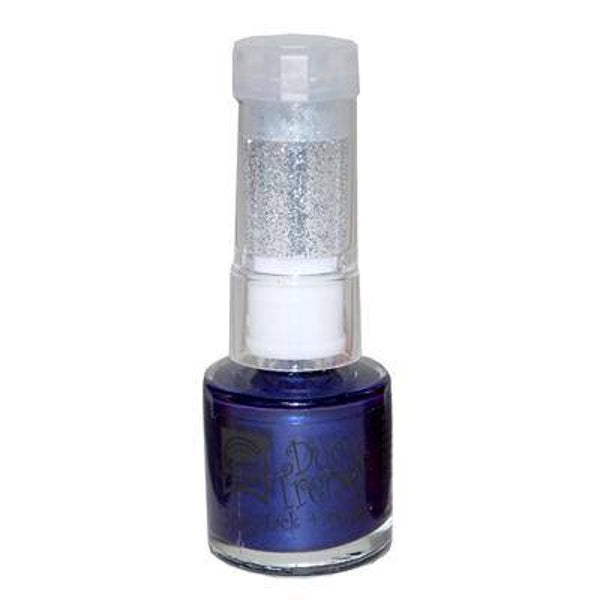 Vernis à ongles bleu 8,5 ml avec paillettes argent