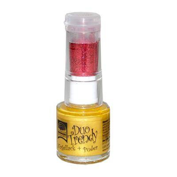 Vernis à ongles or 8,5 ml paillettes rouge 0,5 gr