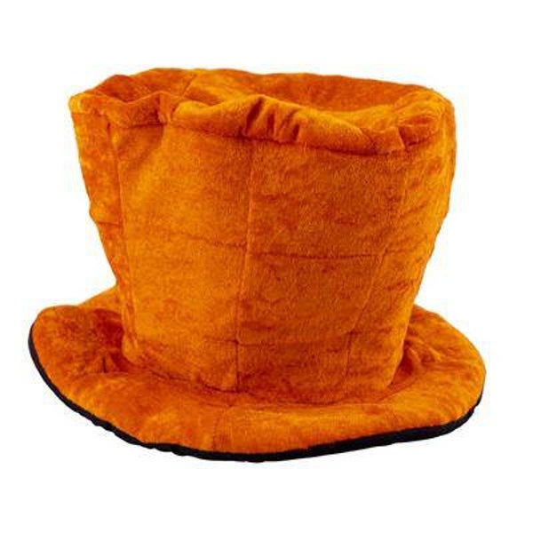 Chapeau haut de forme orange