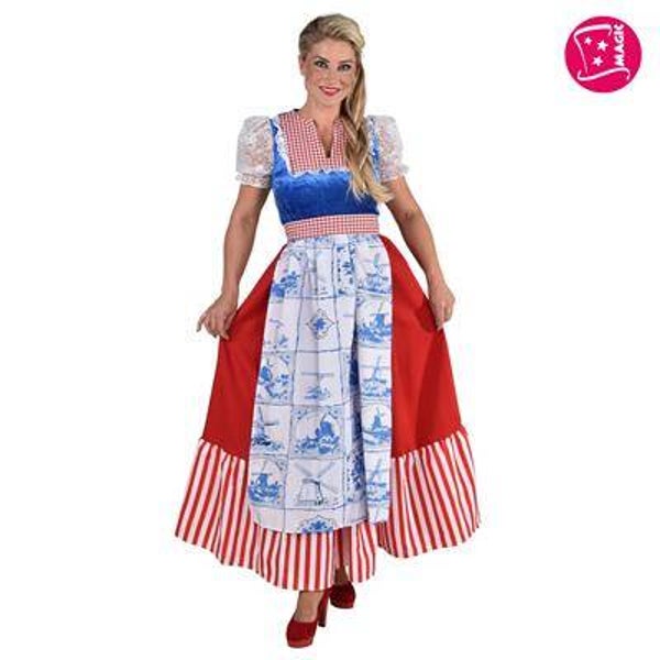 Robe Bleu Delfts Longue