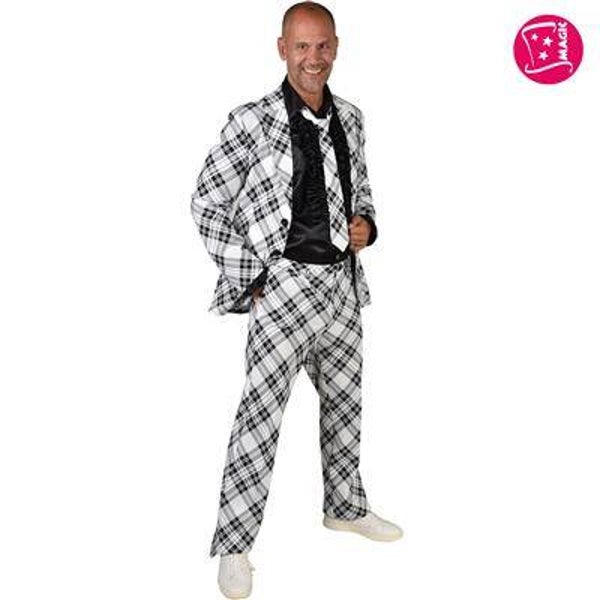 Costume Carreau Noir/Blanc 3-pcs