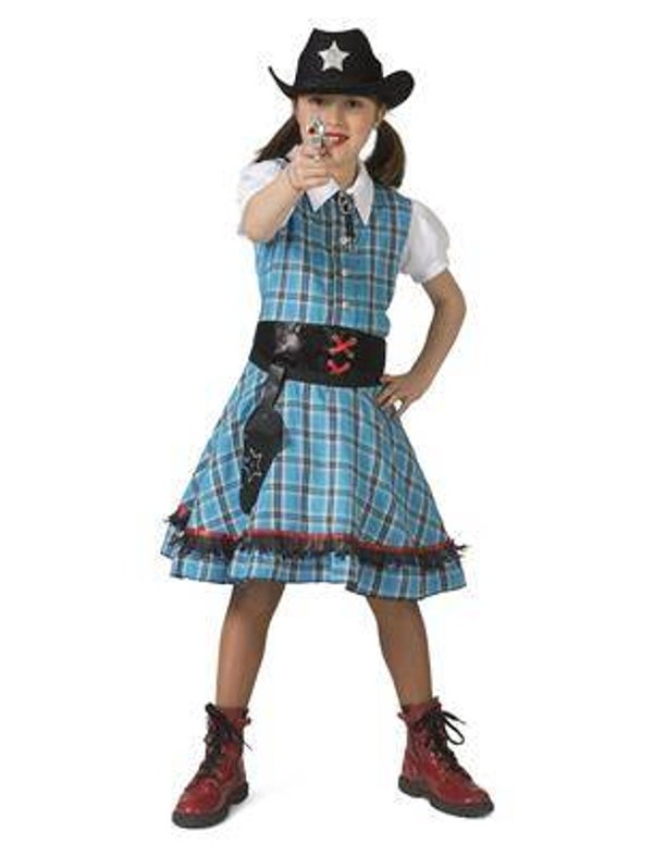 Cowboy girl blue bird