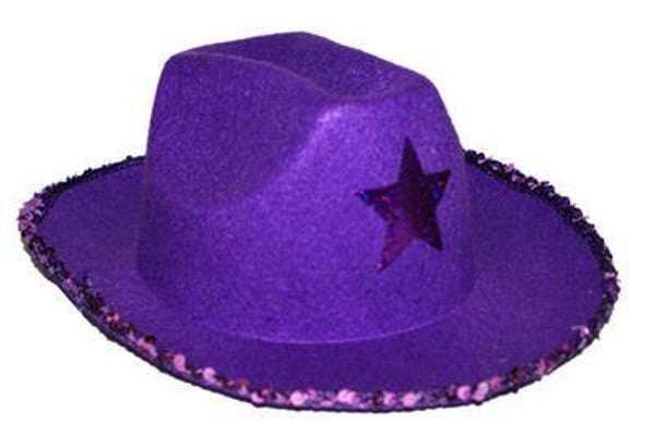Chapeau cowboy pourpre