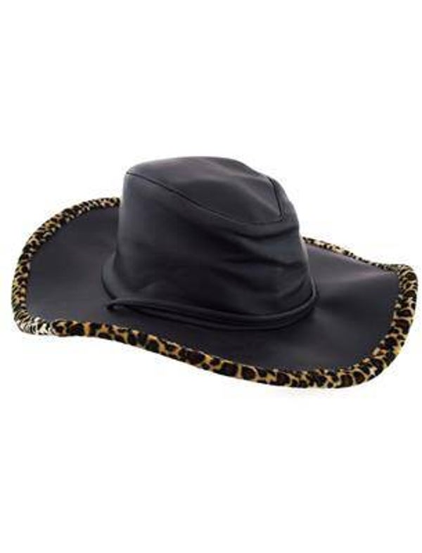 Chapeau cuir noir
