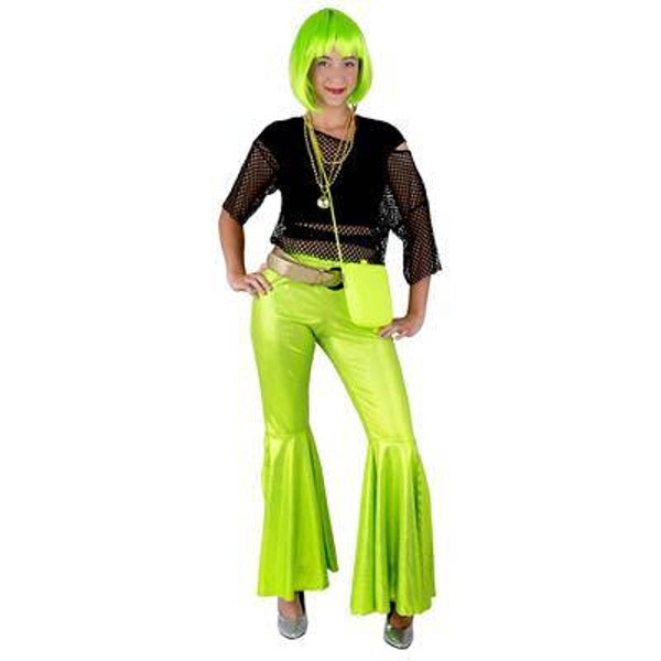 Disco paillettes pantalon vert