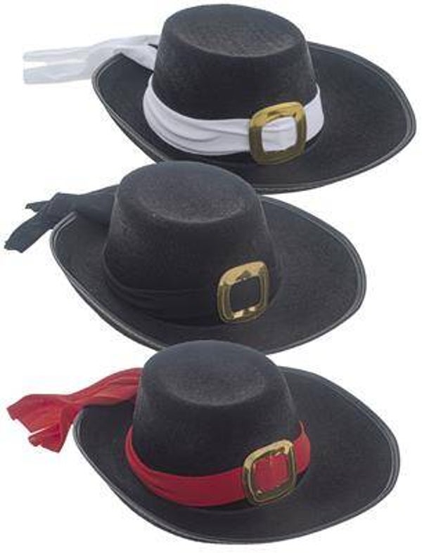 Chapeau mousquetaire enfant 3 couleurs