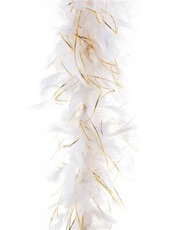 Boa blanc avec fil d'or 2 m 45 gr