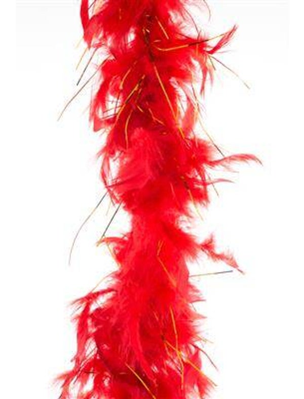 Boa rouge avec fil d'or 2 m 45 gr