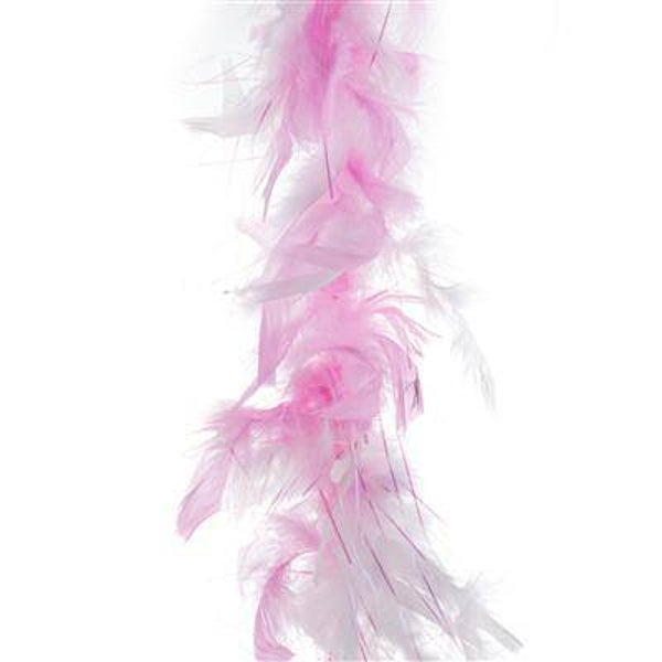 Boa blanc rose avec fil brillant 2 m 45 gr