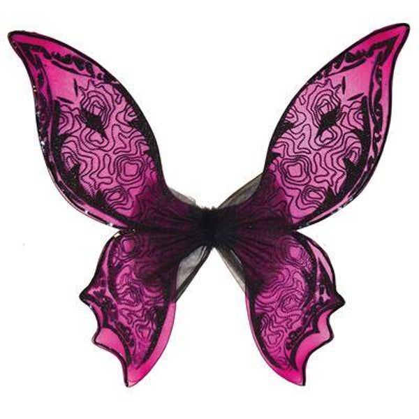 Ailes papillon noire/rose