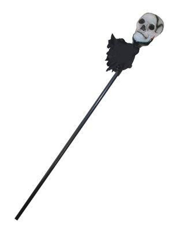 Tête de mort sur bâton 120 cm