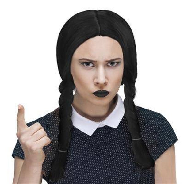 Perruque Wednesday Addams Family