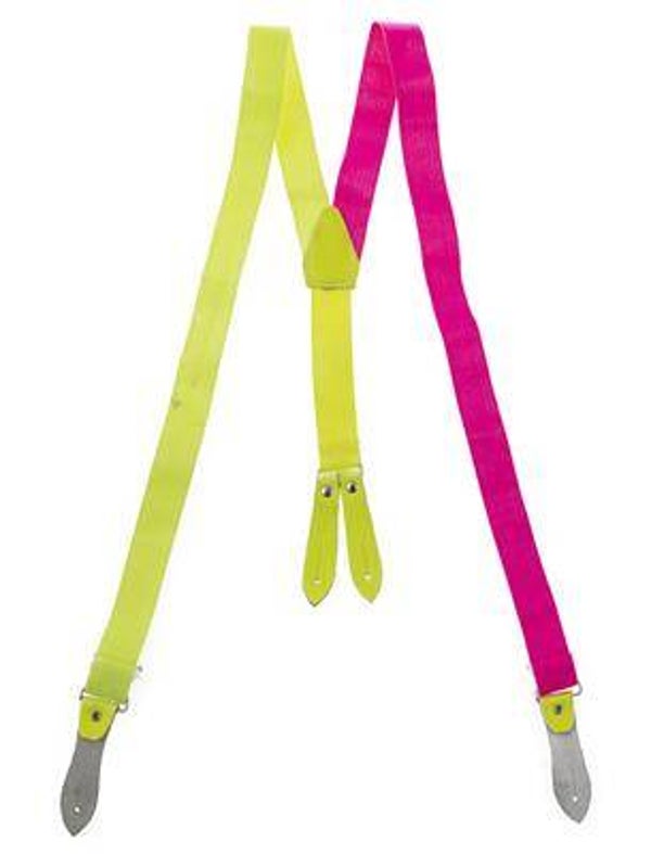 Bretelles fluo rose jaune