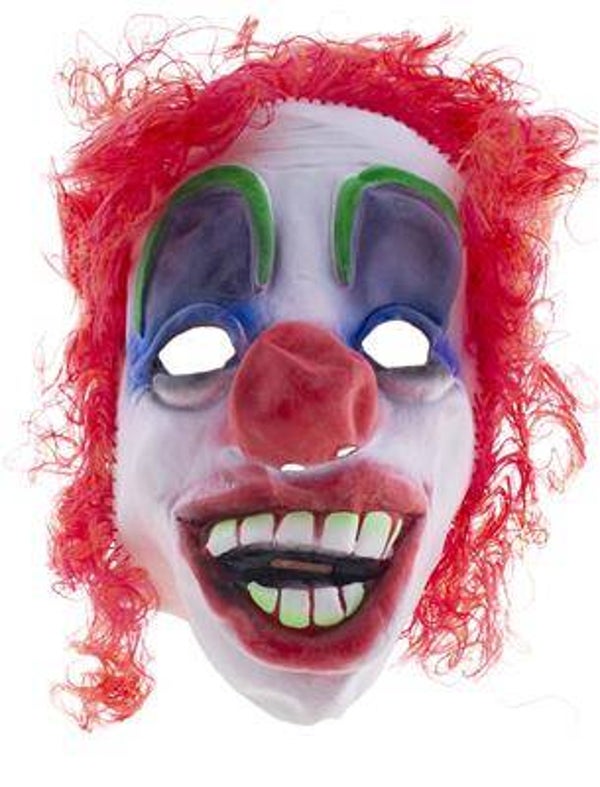 Masque de clown avec cheveux