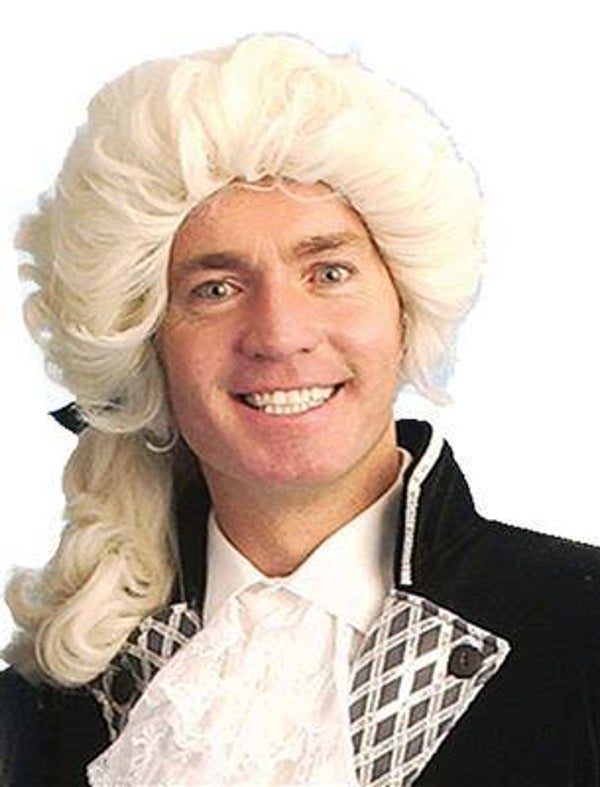 Perruque rococo avec queue