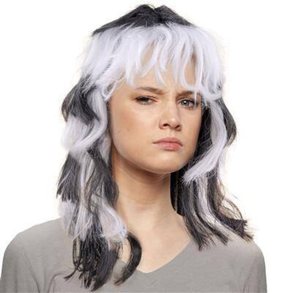Perruque blanc-noir