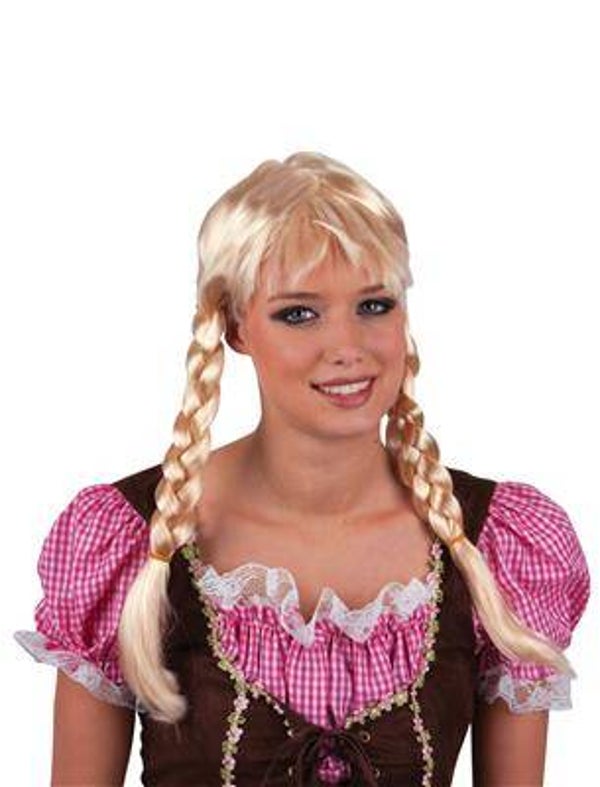 Perruque blonde avec des tresses 01