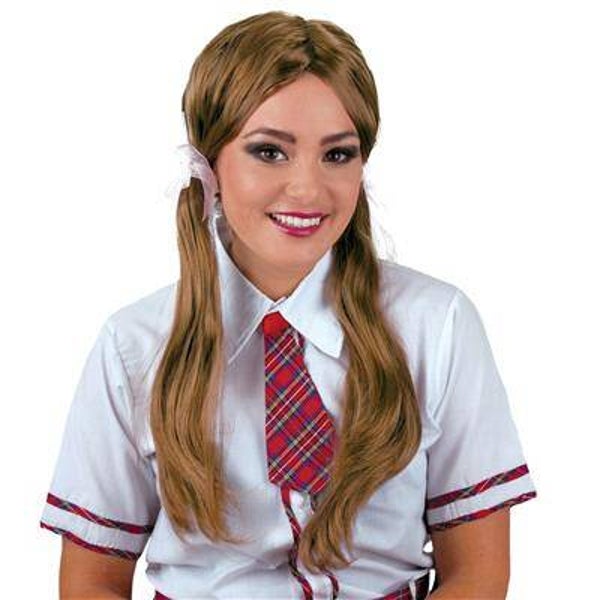 Perruque étudiante brunette