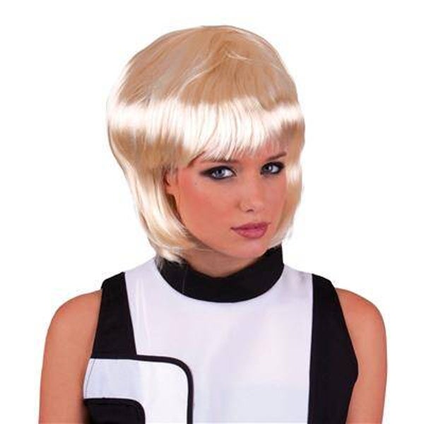 Perruque sixties blanche