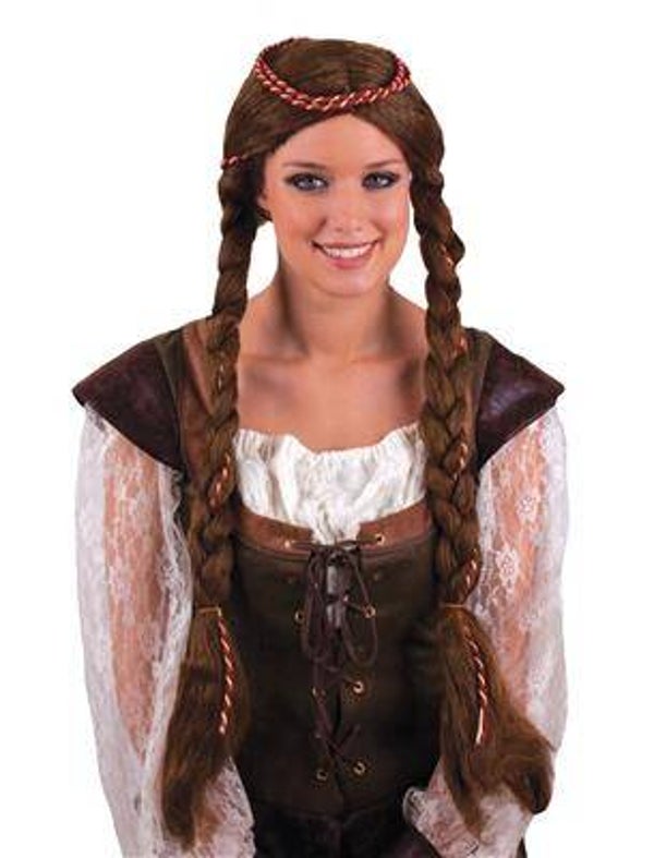 Perruque princesse marron