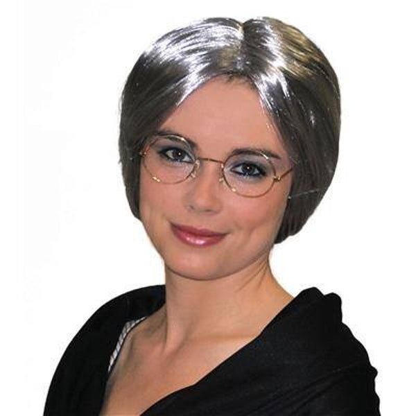 Perruque grand-mère gris